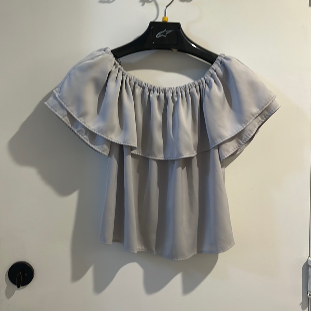 Off the shoulder silky Harlow & Graham Blouse